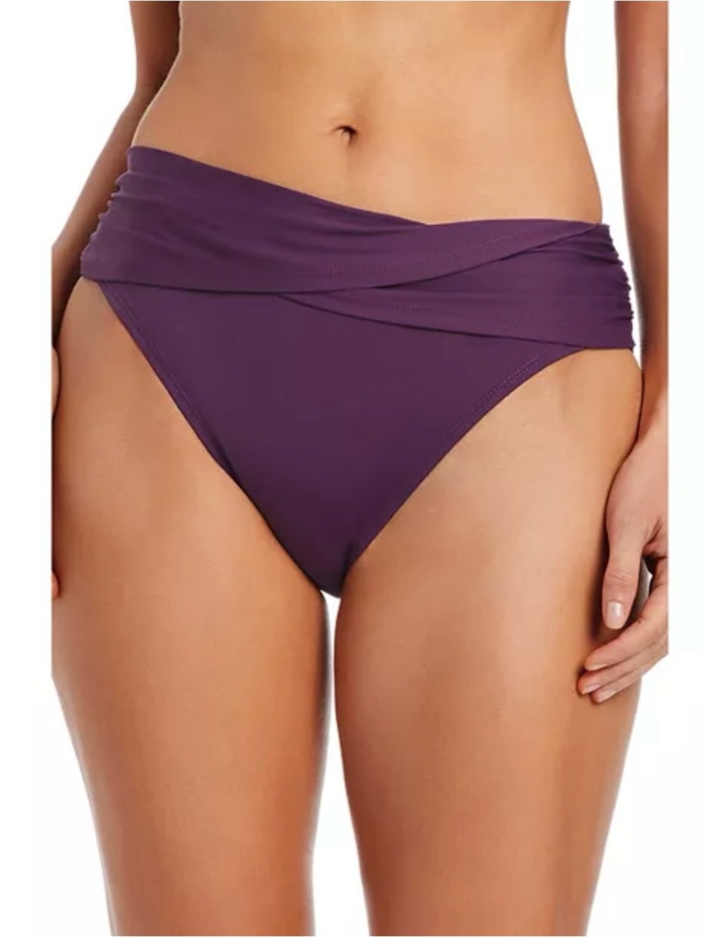 NWT Bleu Rod Beattie Sarong Hipster Bikini Bottom in “Grenache” - Size 8